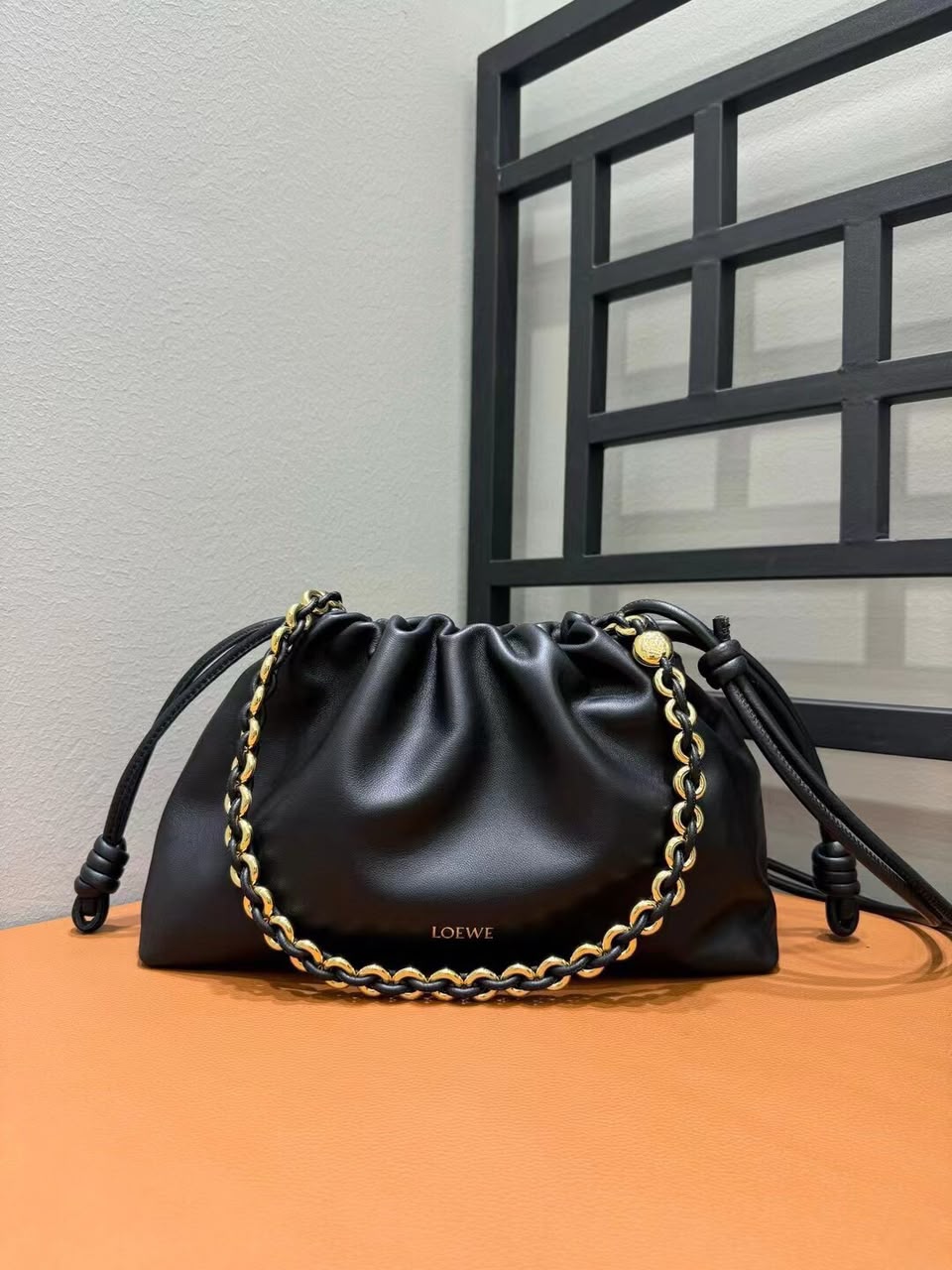 Loewe Flamenco Clutch Bag Black