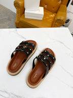 Celine Tippi Slide in Calfskin .