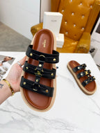 Celine Tippi Slide in Calfskin .