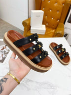 Celine Tippi Slide in Calfskin .