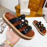 Celine Tippi Slide in Calfskin .