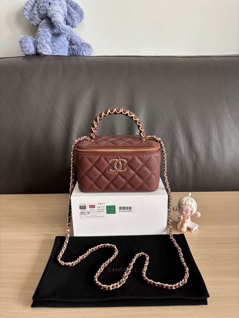 Chanel Top Handle Vanity Case Pink