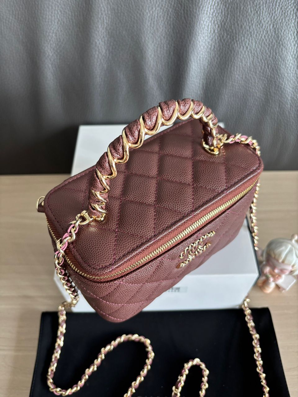 Chanel Top Handle Vanity Case Pink