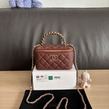 Chanel Top Handle Vanity Case Pink