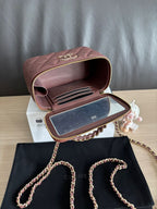 Chanel Top Handle Vanity Case Pink