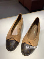 Sapatilha Louis Vuitton Ballerina Flat Beige Brown Monogram