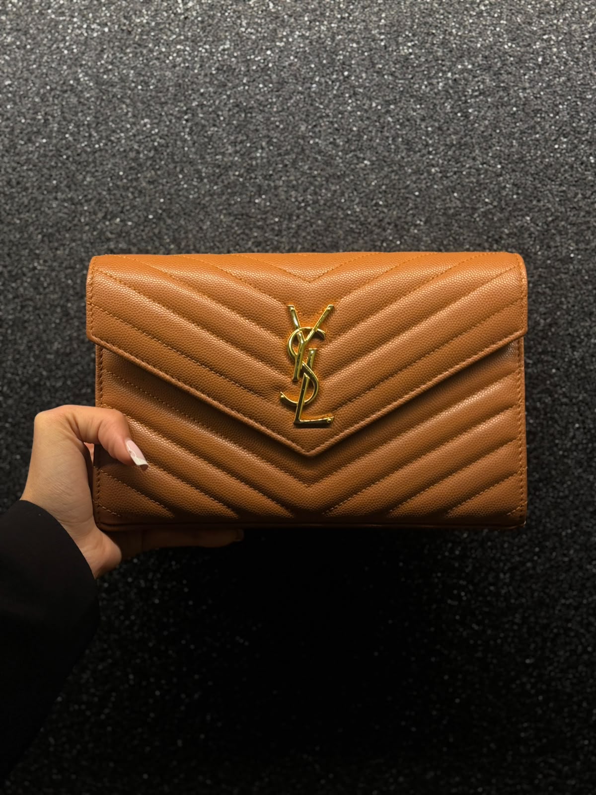 Saint Laurent Shoulder Bag Brown Ferragens Douradas( Pronta entrega )
