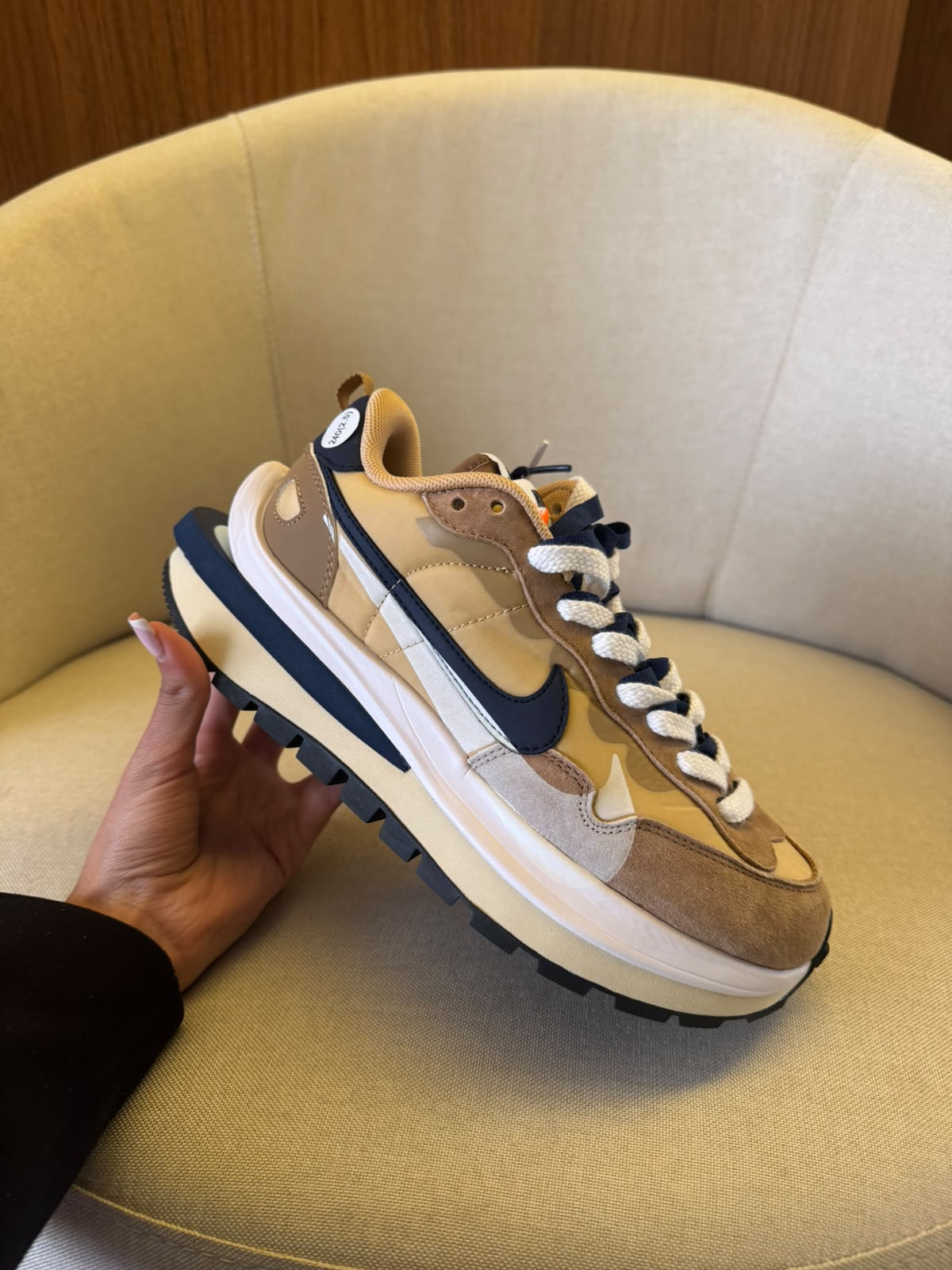 Nike Vaporwaffle sacai Sesame Blue Void DD1875-200 (Pronta entrega)