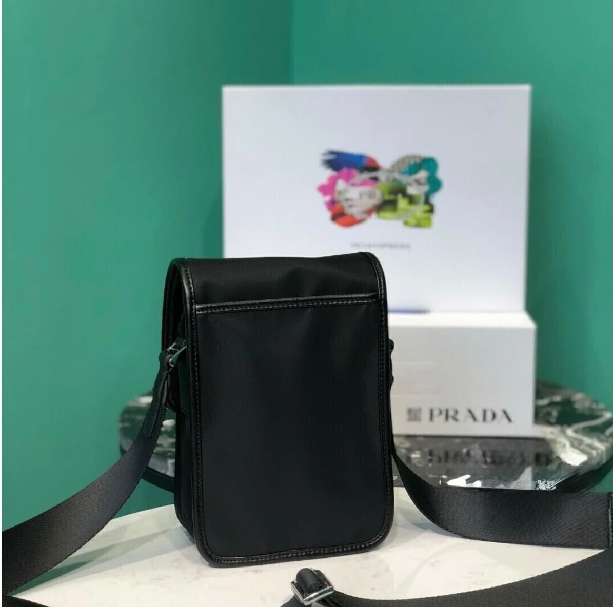 Prada Re-Nylon and Saffiano leather shoulder bag ( Pronta entrega )