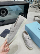 Prada Suede Loafers Grey