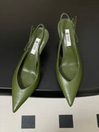 Prada  Slingback Pumps  Green
