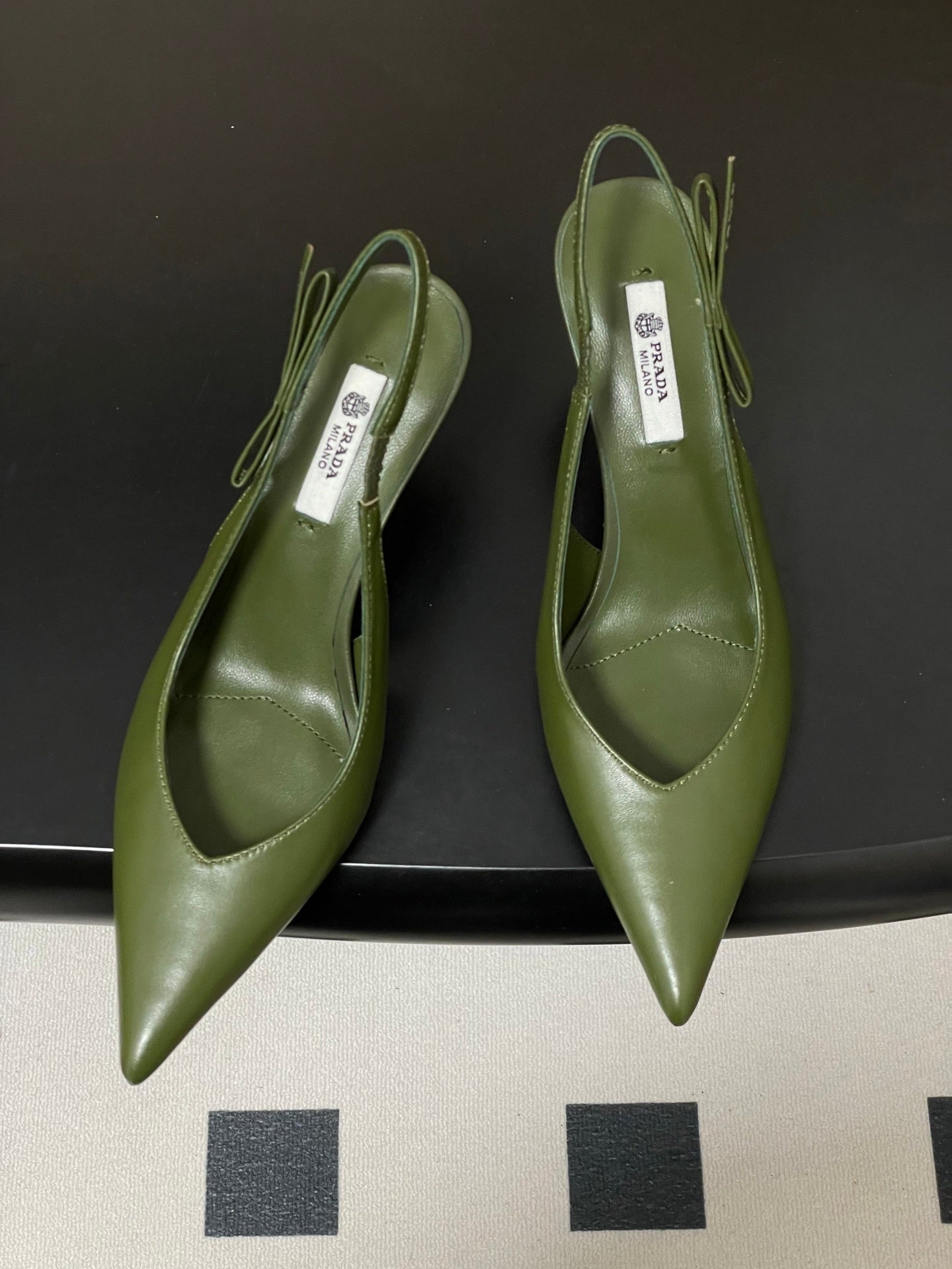Prada  Slingback Pumps  Green