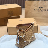 Coach Laurel Midnight Charm Shoulder Bag Brown