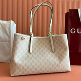 Gucci GG Emblem Tote Bag Off-White