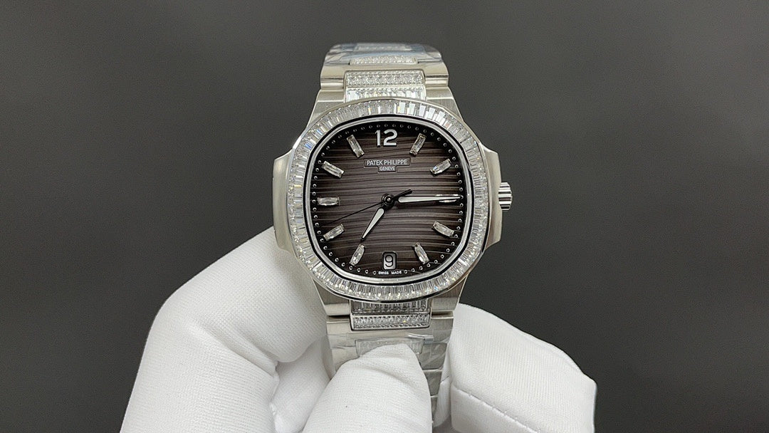 Patek Philippe Nautilus Ladies "Haute Joaillerie" Dark Gray Gradient Dial