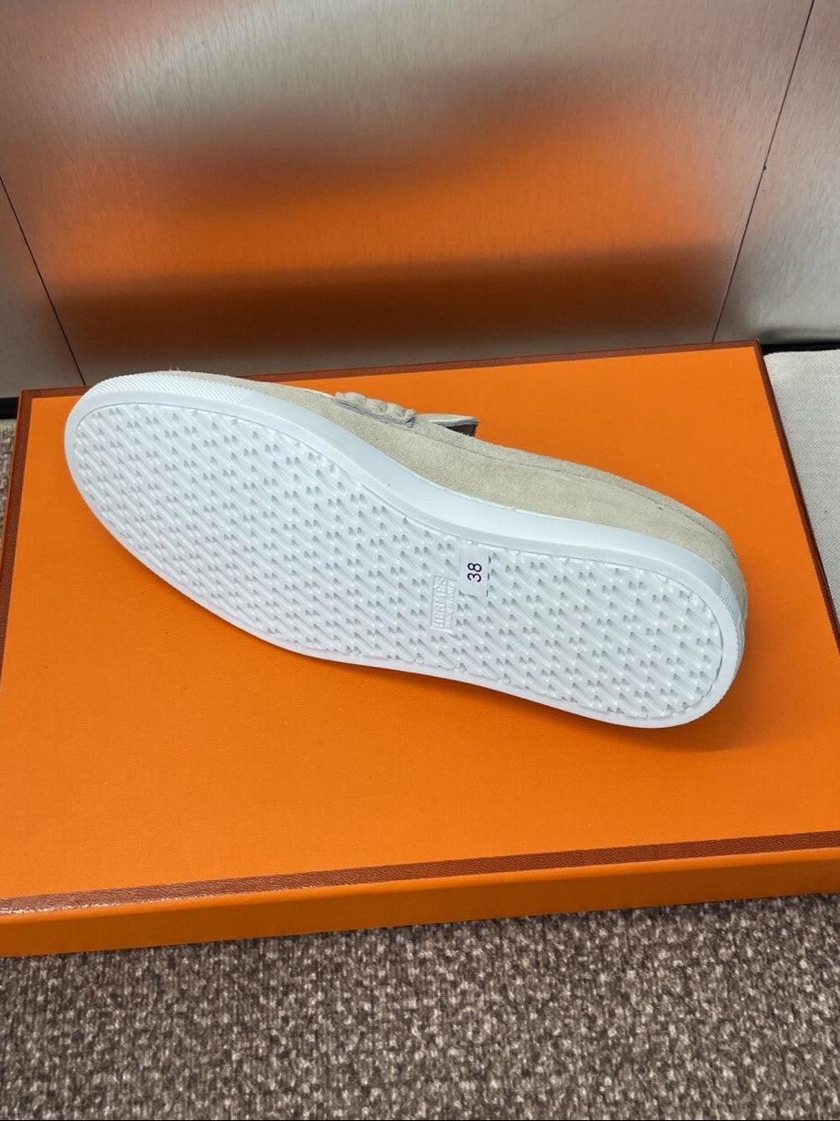 HERMES LOAFER White