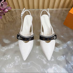 Louis Vuitton LV Vibe Slingback Pumps White