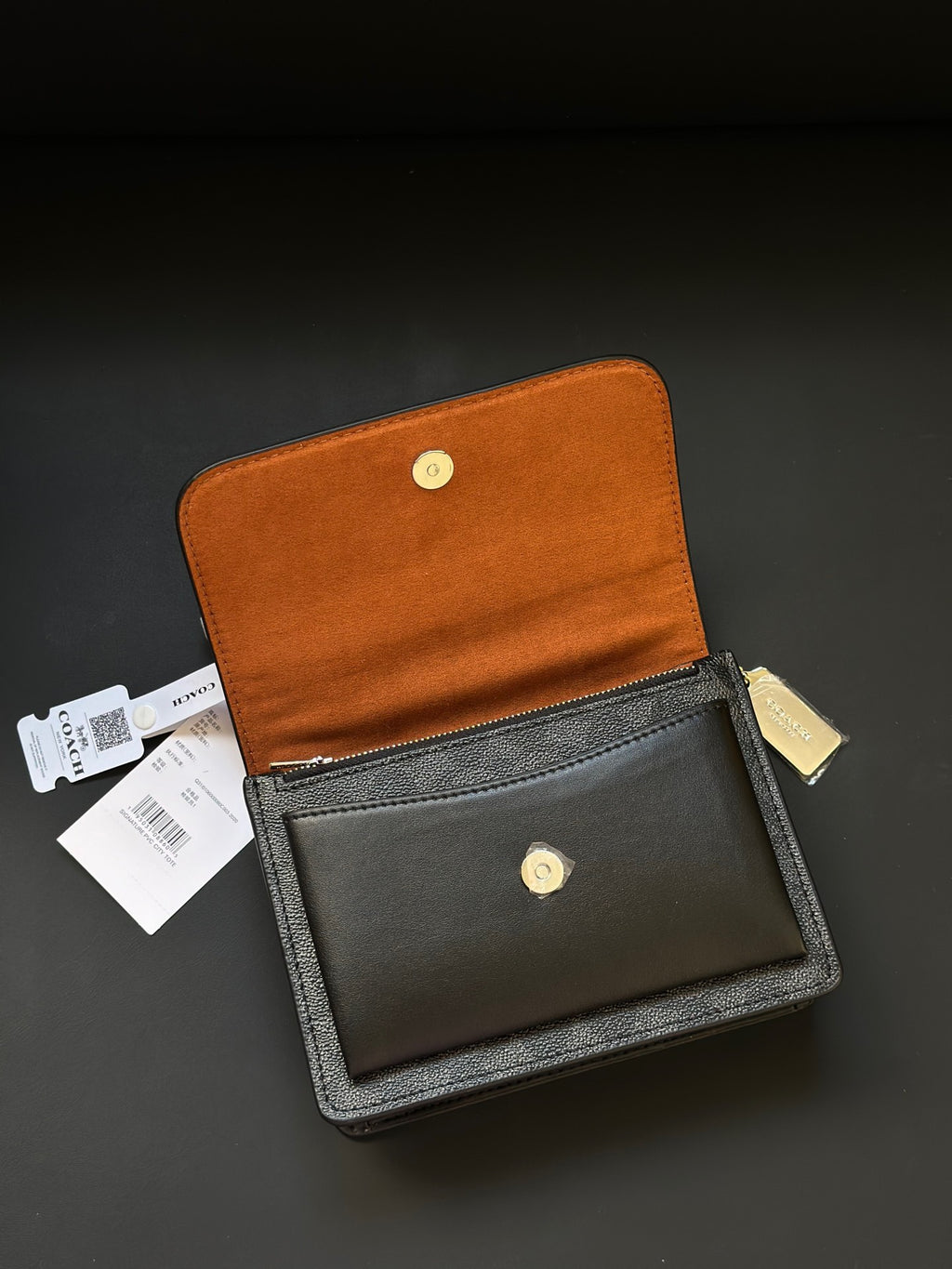 Coach Mini Klare Crossbody Bag Black Ferragens Douradas