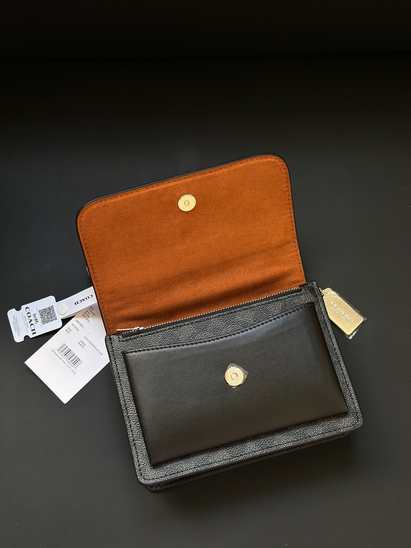 Coach Mini Klare Crossbody Bag Black Ferragens Douradas