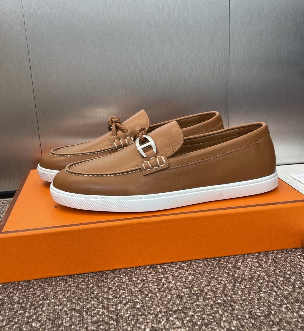 HERMES LOAFER Couro Brown