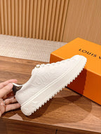 LV Time Out Debossed Monogram Signature White