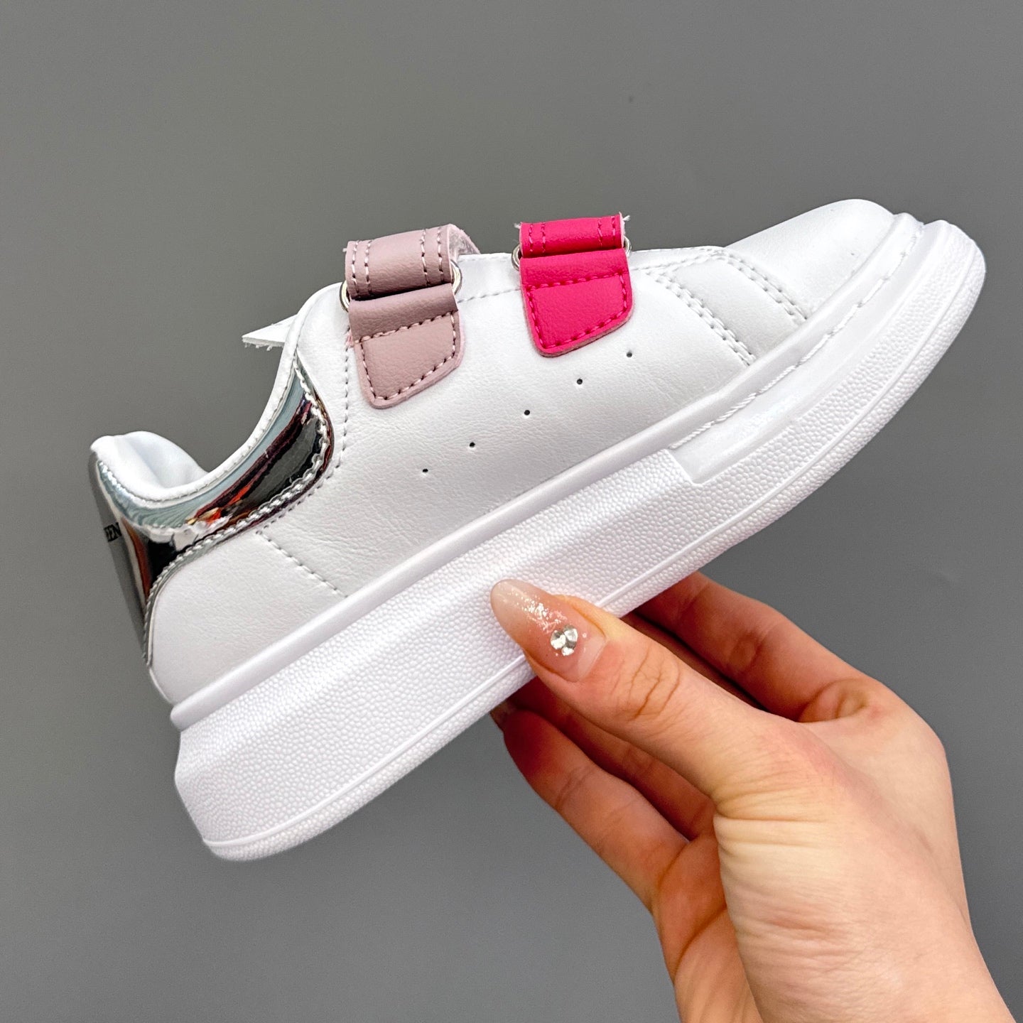 Tênis Alexander McQueen White with Pink Infantil