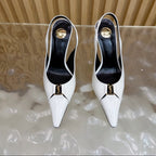Scarpin Babylone Breteuil Saint Laurent White