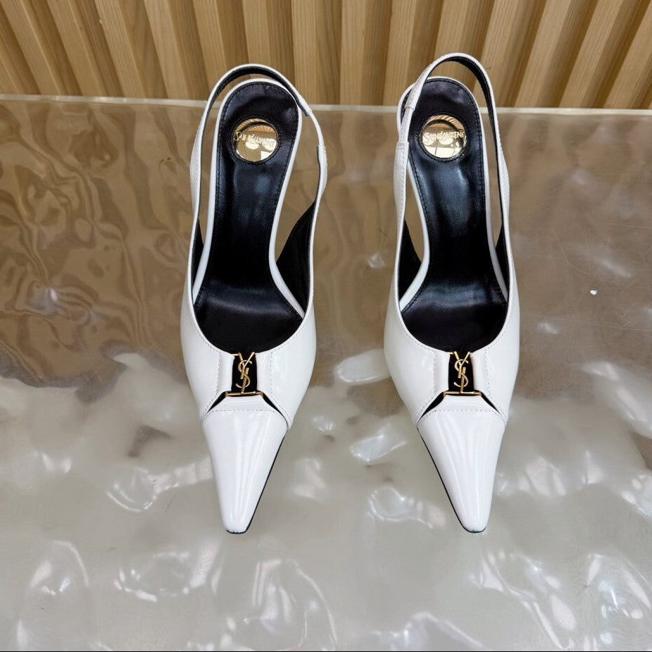 Scarpin Babylone Breteuil Saint Laurent White