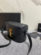 Saint Laurent JUNE Micro Box In Lambskin Black Ferragens Douradas