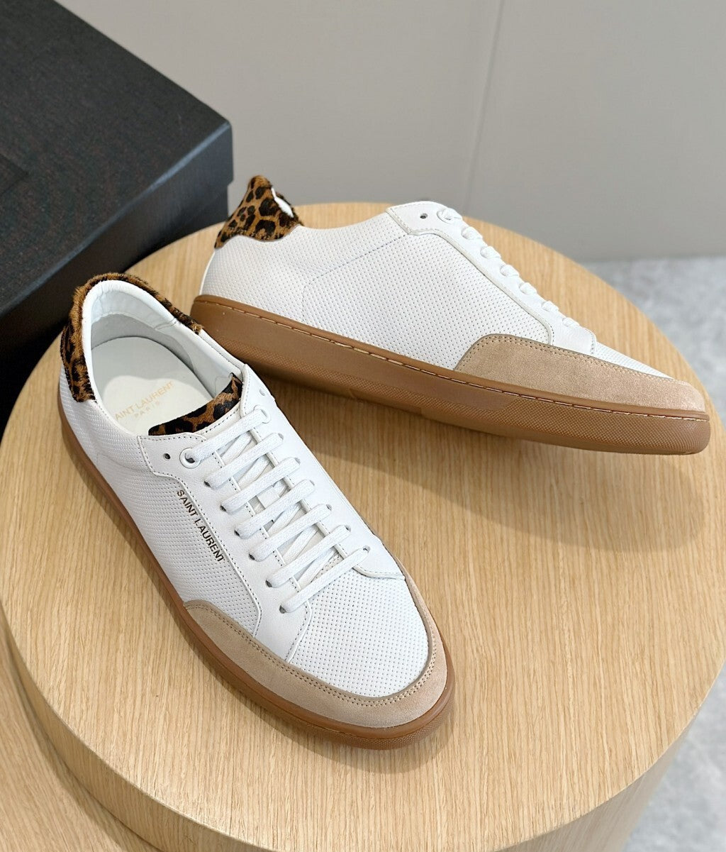 TÊNIS YVES SAINT LAURENT MESH AND LEATHER SNEAKERS LACE-UP