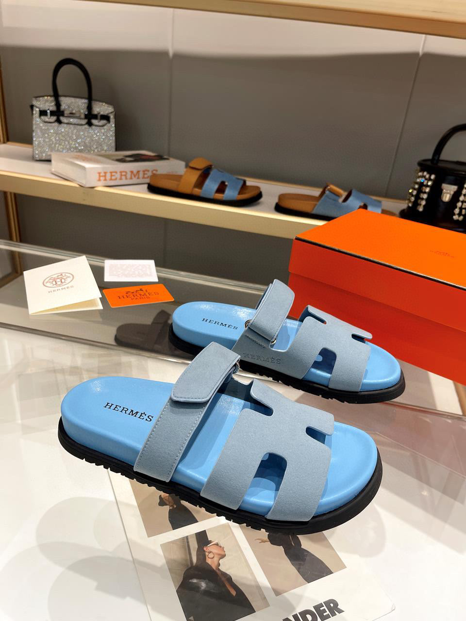 Hermes Chypre Blue Sandal