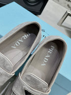 Prada Suede Loafers Grey