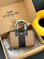Coach Rowan Satchel Khaki Black