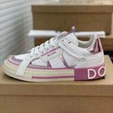 White & Pink Custom 2Zero Sneakers