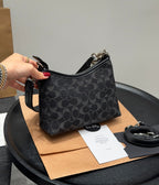 Coach Laurel Midnight Charm Shoulder Bag Black