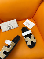 Hermes Chypre Straw & Leather