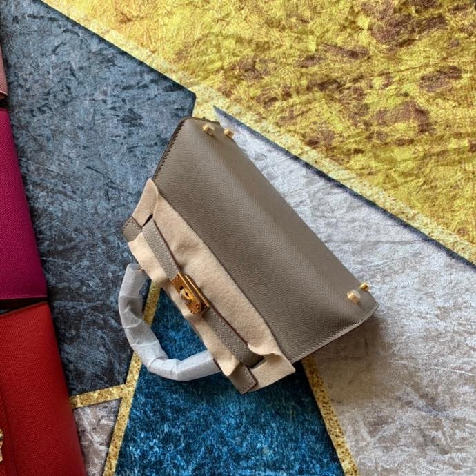 Bolsa Kelly Sellier Mini II Gris Asphalte (tamanho 20) .