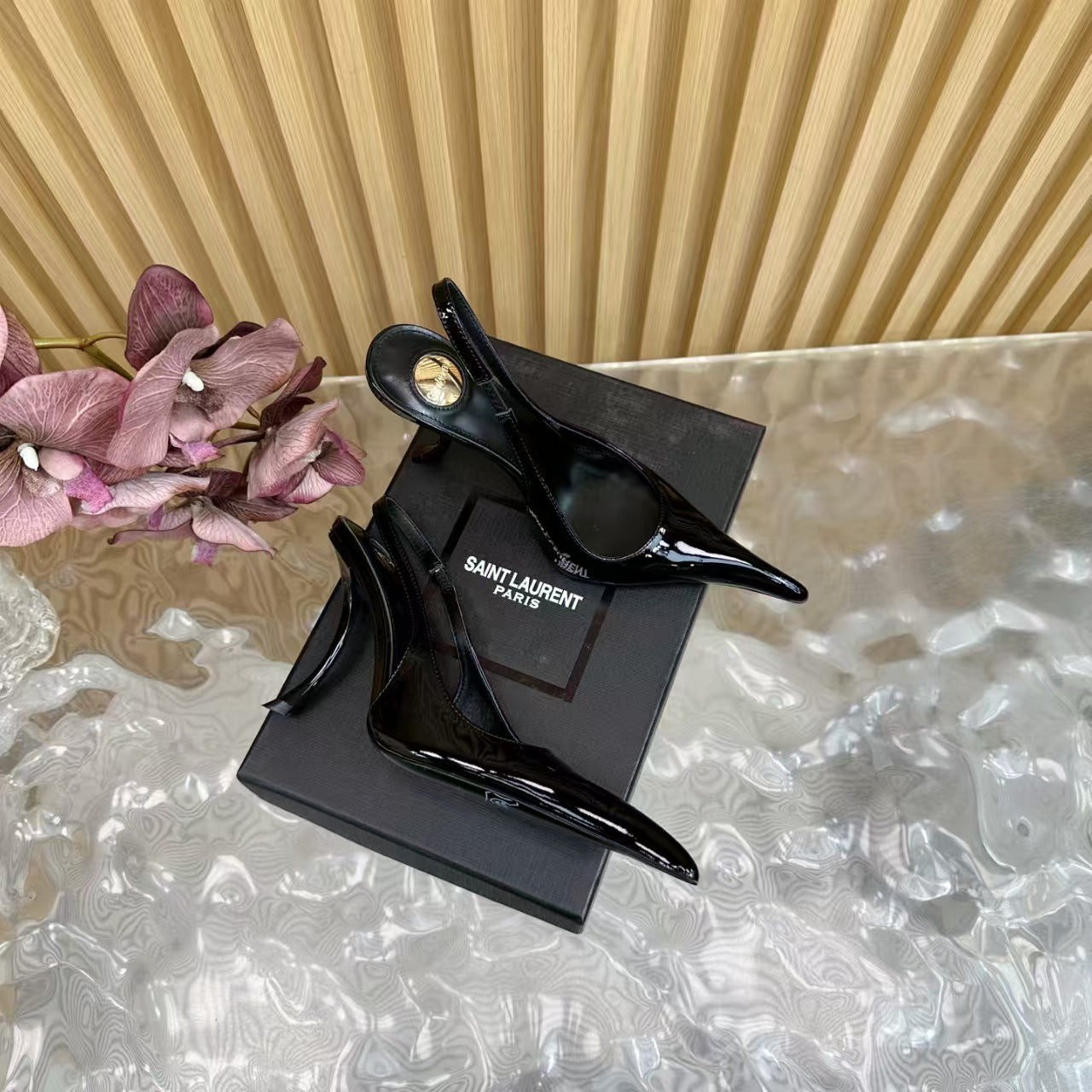 Saint Laurent Scarpin Opyum Sandal Black