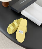 CHANEL Quilted Dad Sandal  Yellow.