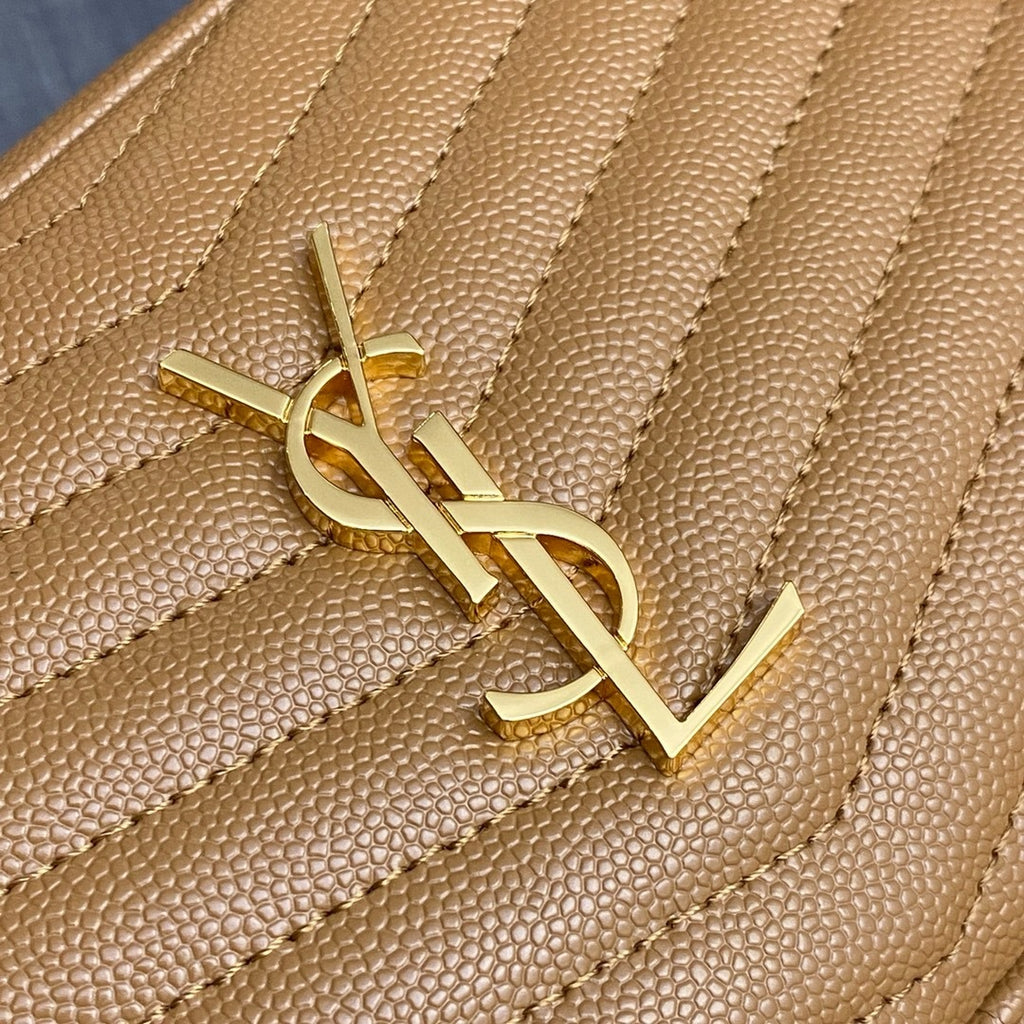 Saint Laurent Lou Camera Bag Camel Ferragens Douradas