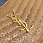 Saint Laurent Lou Camera Bag Camel Ferragens Douradas