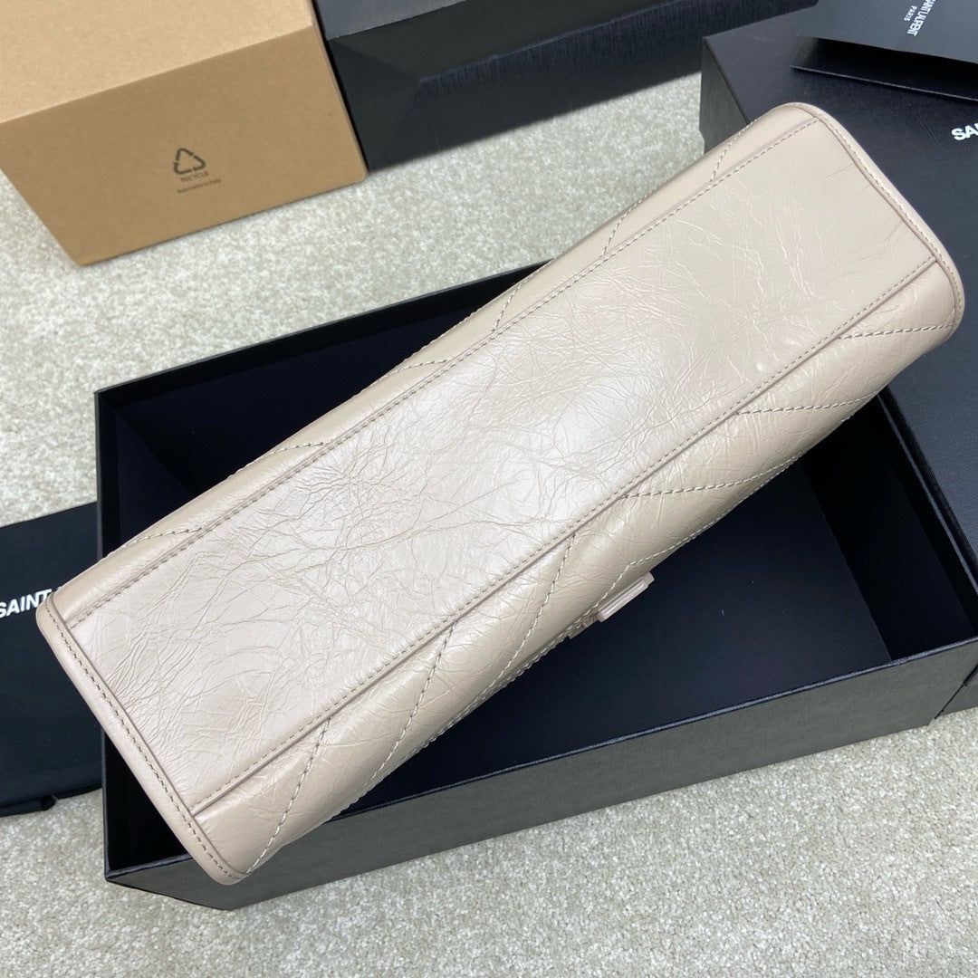 Saint Laurent Niki Shopping Bag Off-White Taupe