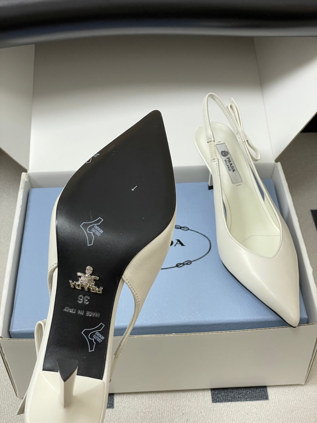 Prada  Slingback Pumps  White