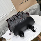 Coach Hudson Backpack Signature Canvas Black / Bordô