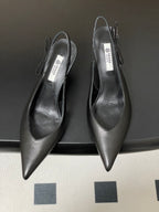 Prada  Slingback Pumps  Black Matte