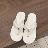 Chanel Thong Sandals White.