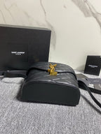 Saint Laurent JUNE Micro Box In Lambskin Black Ferragens Douradas