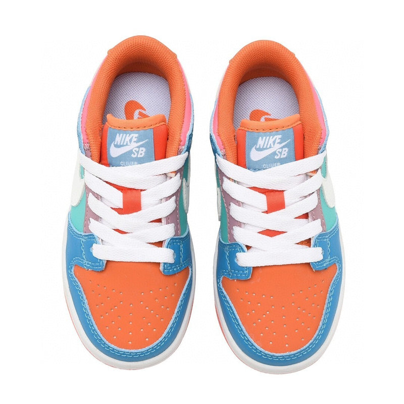 Tênis Nike Dunk Low Multi-Color orange infantil