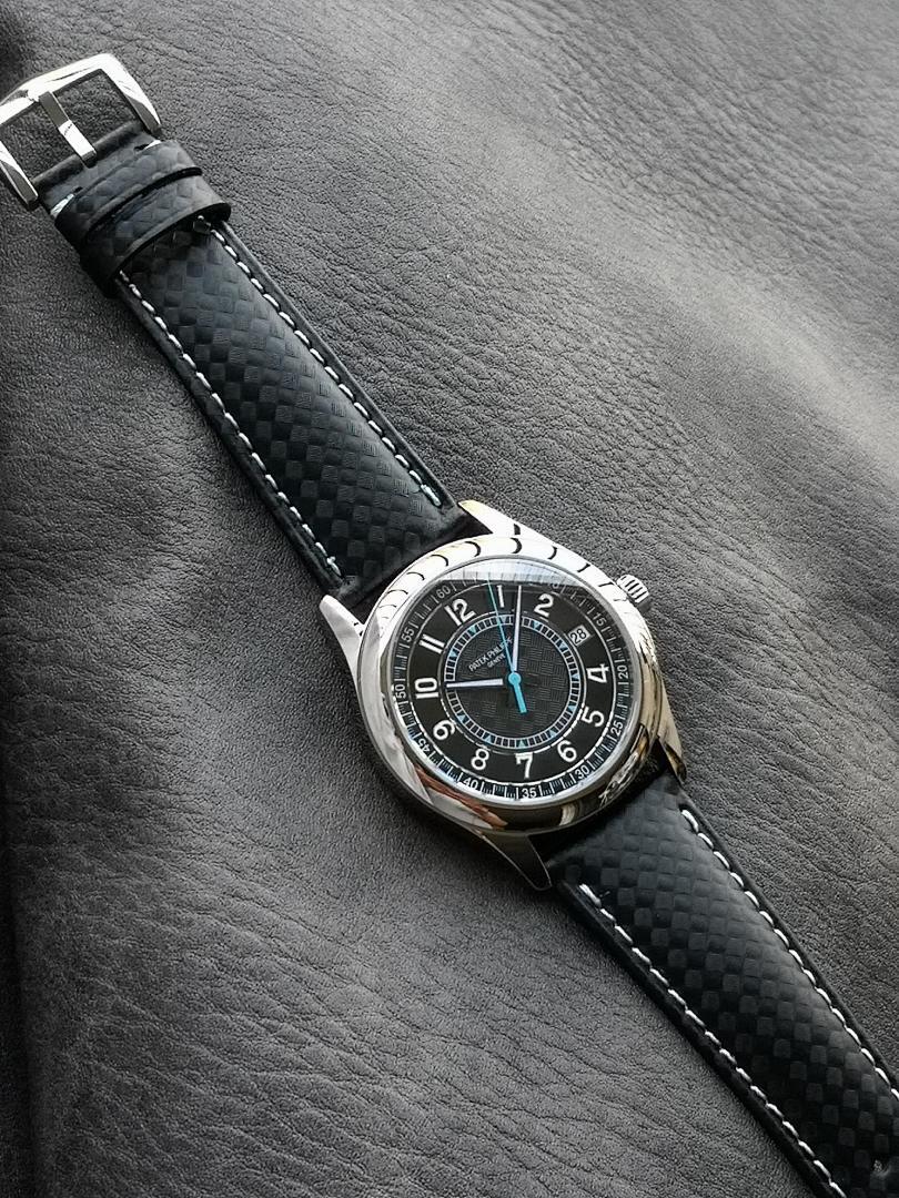Patek Philippe Calatrava "Ebony" Black Dial with Sky-Blue Accents