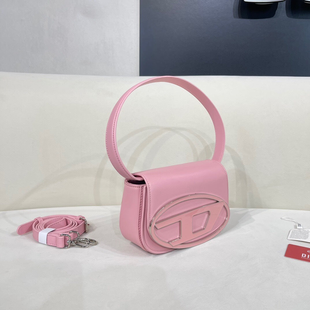 Diesel 1DR Shoulder Bag Nappa Leather bubblegum pink